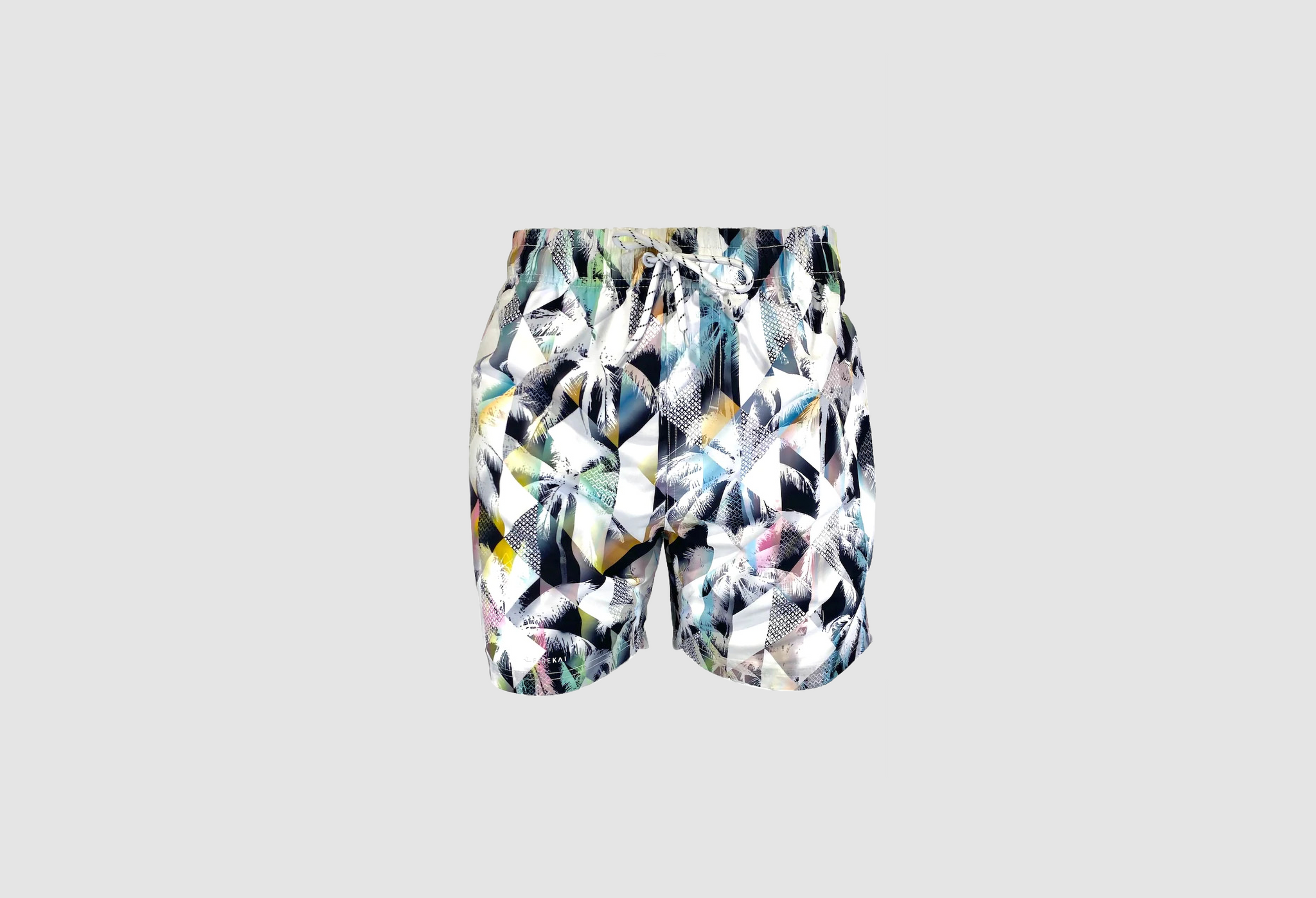 Fire Kai good to go g2g swim shorts neon palm trees