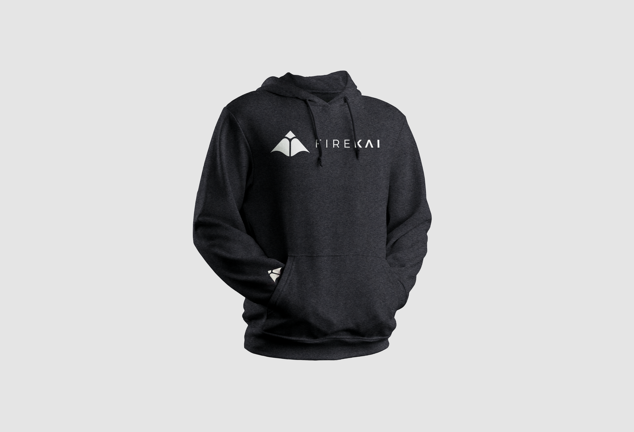 Fire Kai Rugged Hoodie Charcoal Heather Hands in Pockets