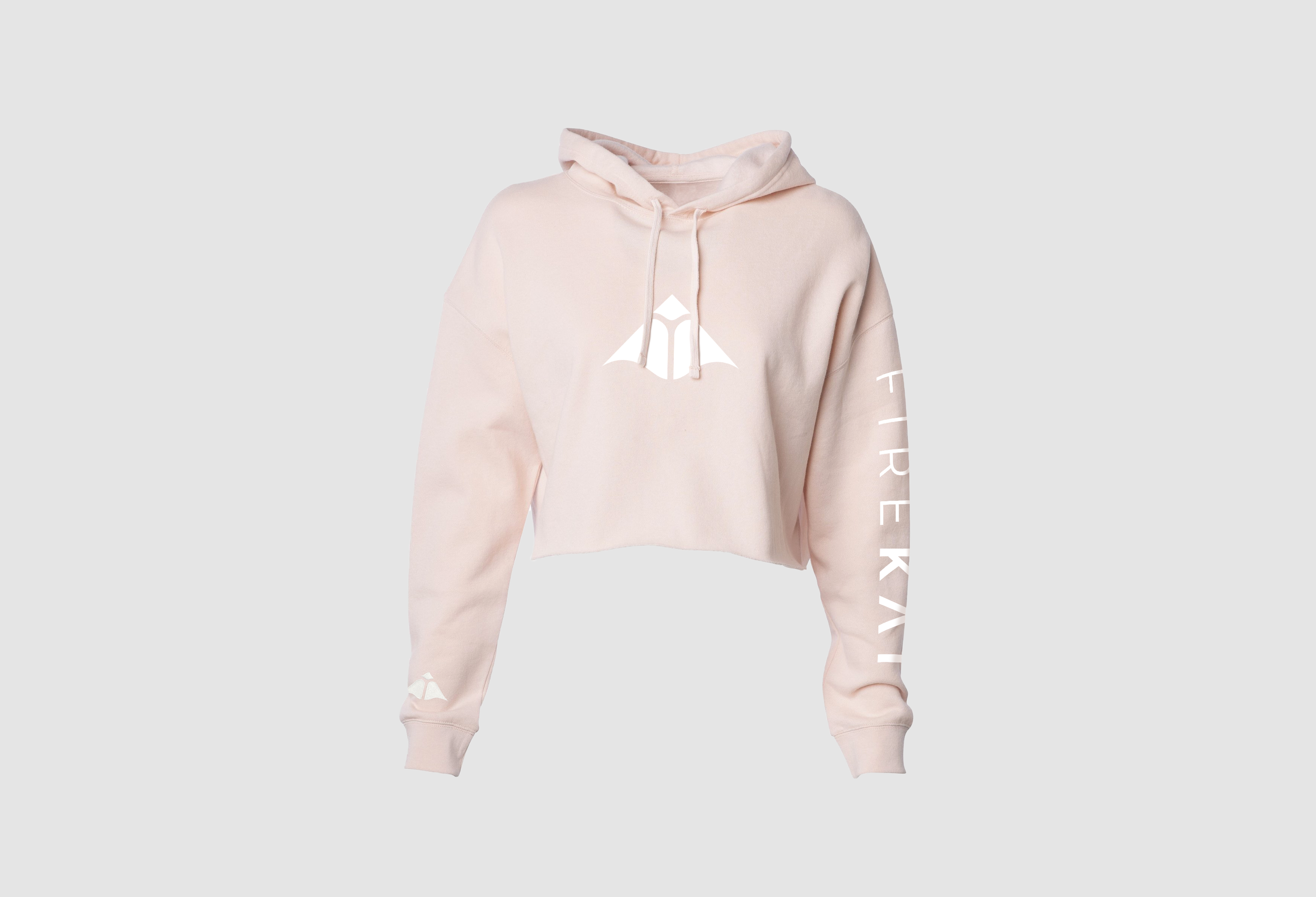 Crop top hot sale hoodie pink