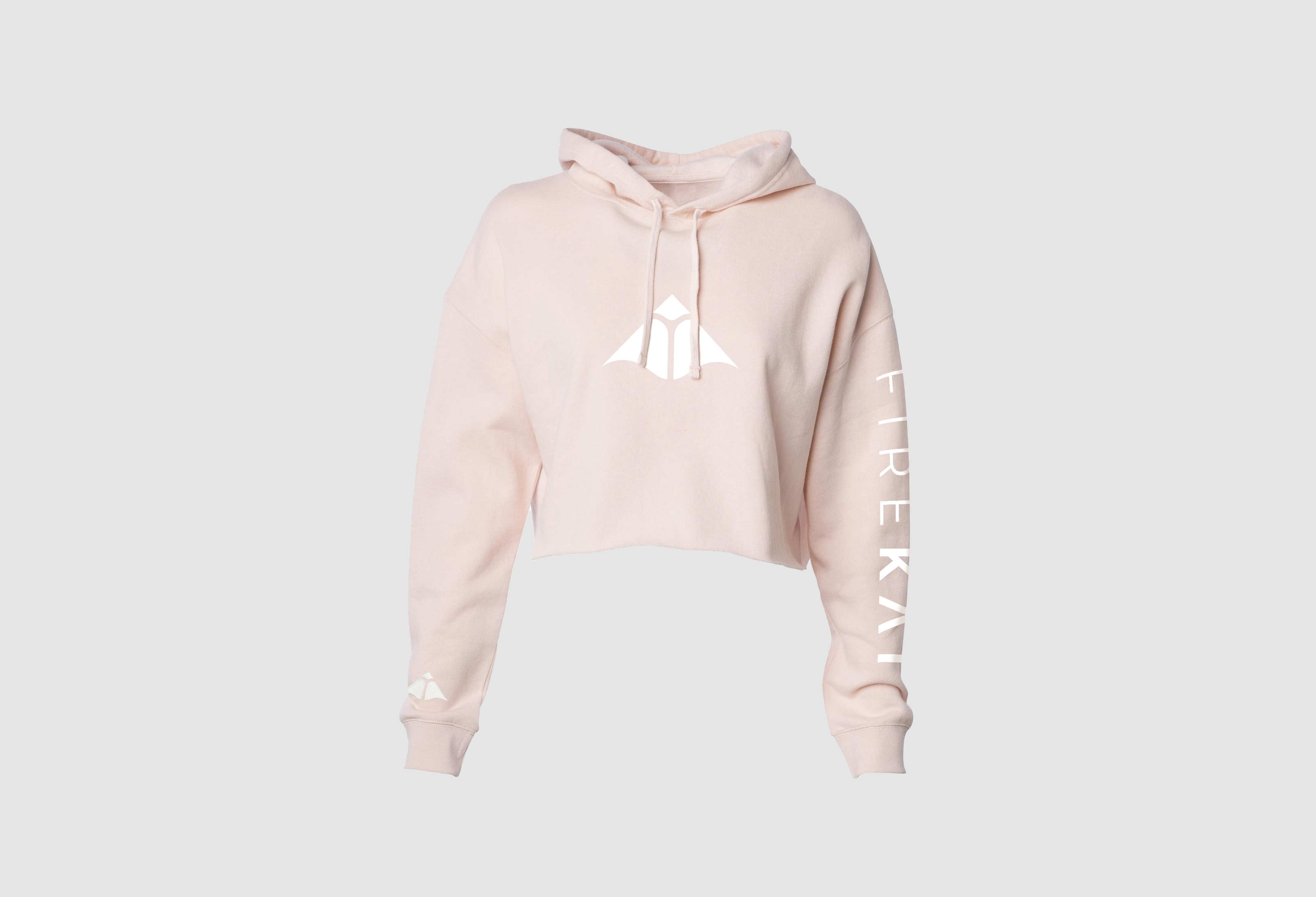 Crop top 2025 hoodie pink