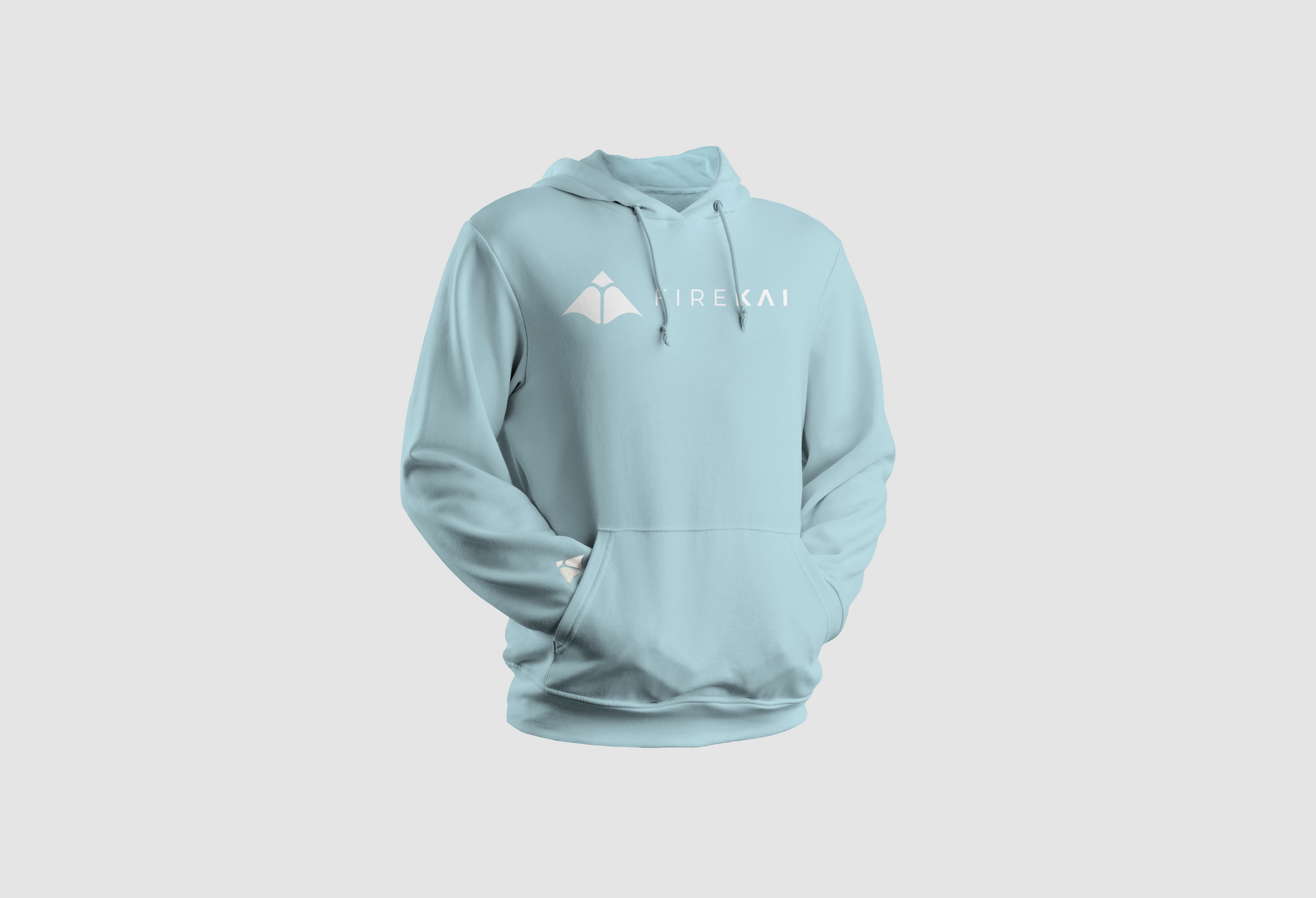 Fire Kai Rugged Hoodie Blue Hands in Pockets